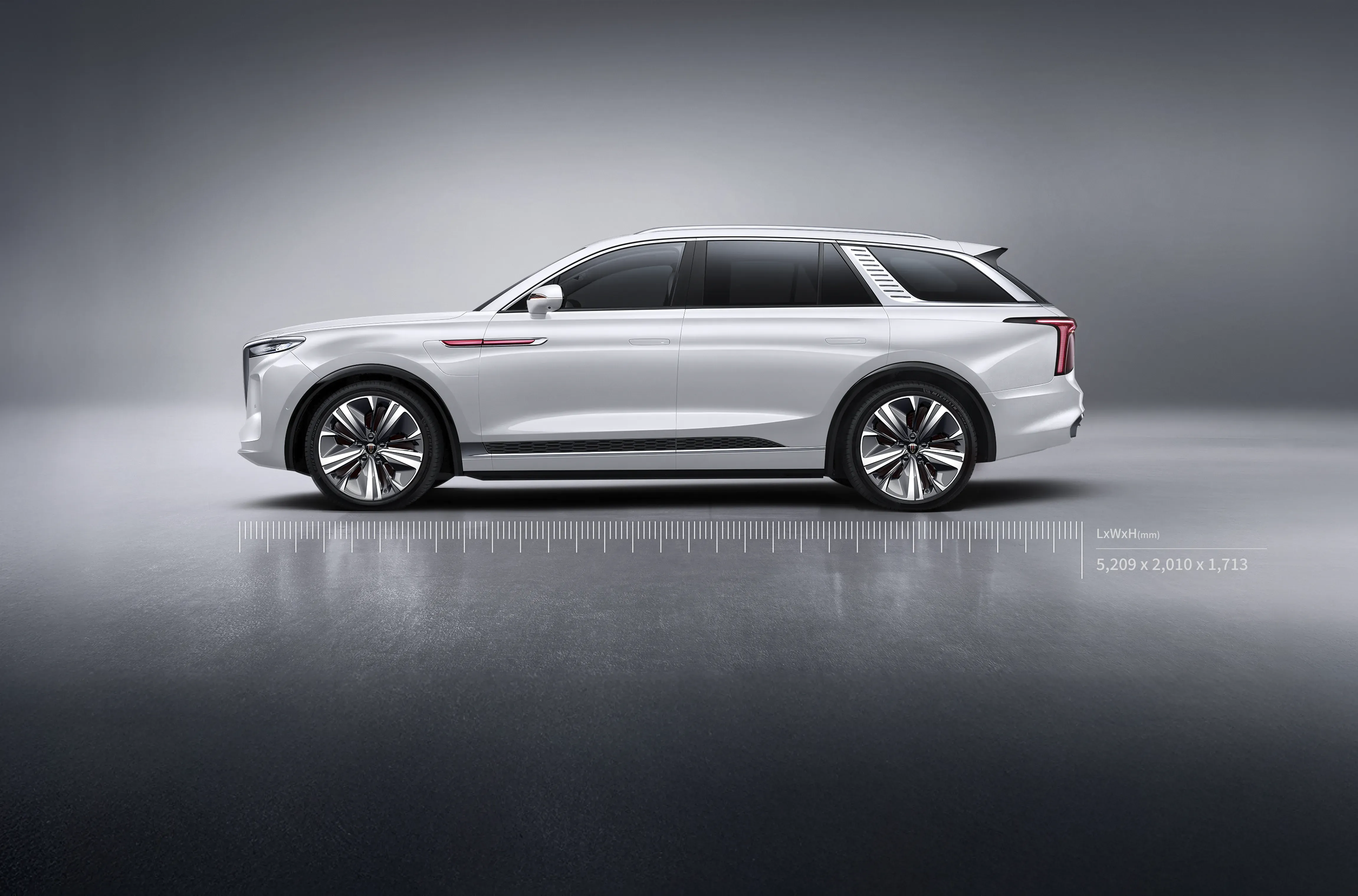HONGQI E-HS9 · Glacier White · Singapore colour reference